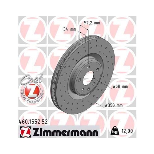 ZIMMERMANN Bremsscheibe SPORT Z 460.1552.52