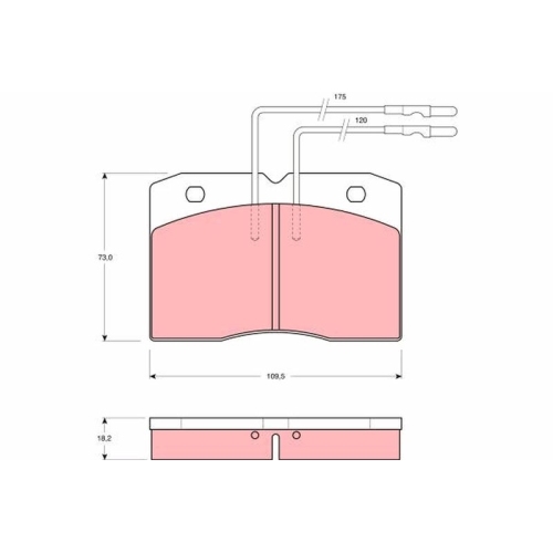 TRW Bremsbelagsatz, Scheibenbremse GDB343