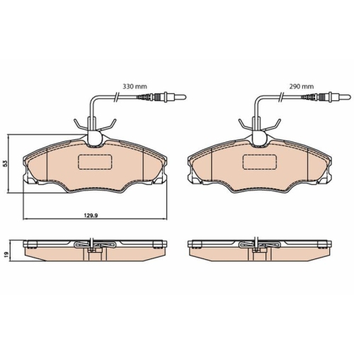 TRW Bremsbelagsatz, Scheibenbremse GDB2064