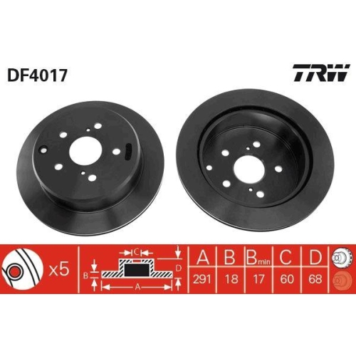 TRW Bremsscheibe DF4017