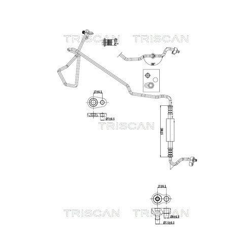 TRISCAN Hochdruck-/Niederdruckleitung, Klimaanlage 9010 16065