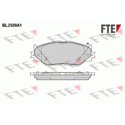 FTE Bremsbelagsatz, Scheibenbremse