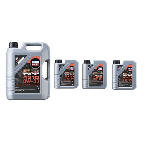 Liqui Moly Top Tec 4310 Motoröl 0W-30, 8-Liter, ACEA C2, B71 2312 - 3735+3736