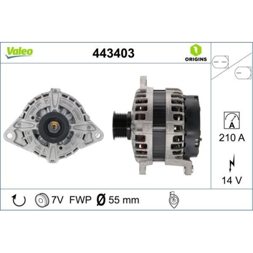 VALEO Generator VALEO ORIGINS - NEW O.E. TECHNOLOGIE 443403