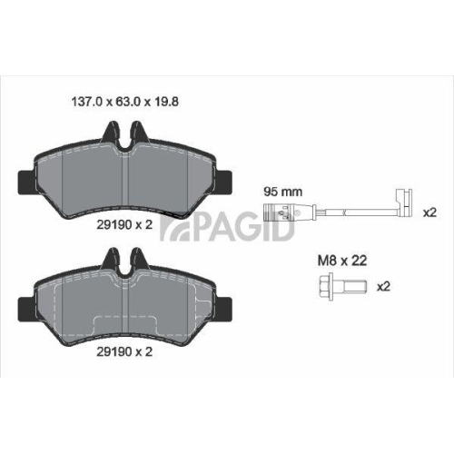 PAGID Bremsbelagsatz, Scheibenbremse C3016N