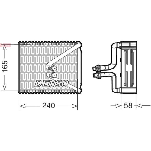 DENSO Verdampfer, Klimaanlage DEV09080