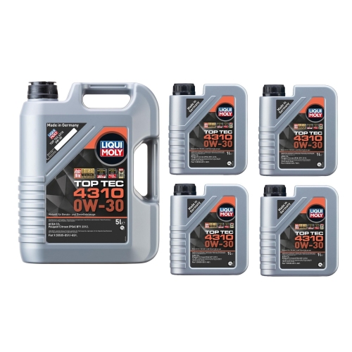 Liqui Moly Top Tec 4310 Motoröl 0W-30, 9-Liter, ACEA C2, B71 2312 - 3735+3736