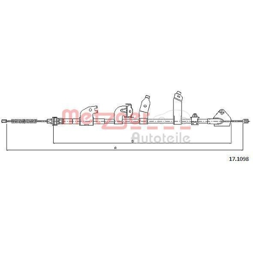 METZGER AUTOTEILE Seilzug, Feststellbremse 17.1098