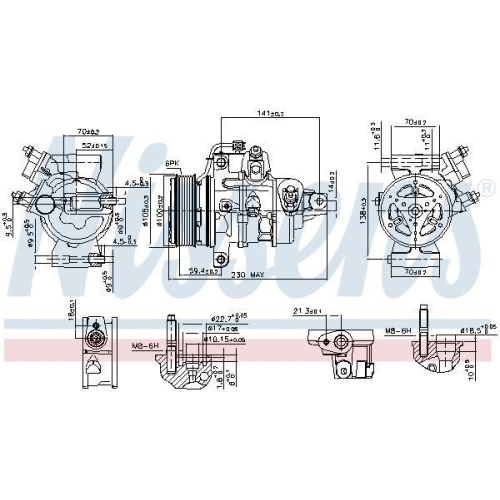 NISSENS Kompressor, Klimaanlage ** FIRST FIT ** 890787