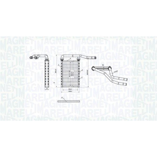MAGNETI MARELLI W&auml;rmetauscher, Innenraumheizung 350218490000