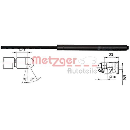 METZGER AUTOTEILE Gasfeder, Koffer-/Laderaum 2110536