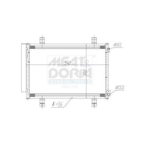 MEAT & DORIA Kondensator, Klimaanlage 991273