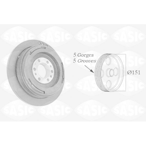 SASIC Riemenscheibe, Kurbelwelle 2156080