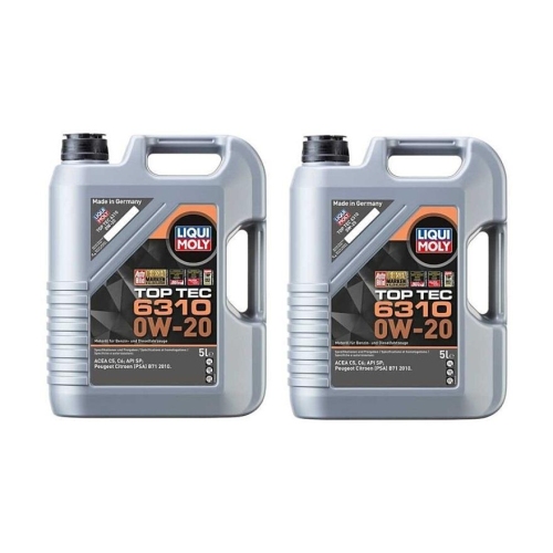 Motoröl Motorenöl Top Tec 6310 0W-20 Liqui Moly 10 Liter Kanister PSA B71 2010
