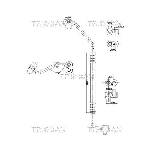 TRISCAN Hochdruck-/Niederdruckleitung, Klimaanlage 9010 11002