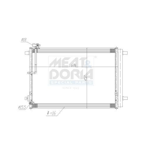 MEAT & DORIA Kondensator, Klimaanlage 991274
