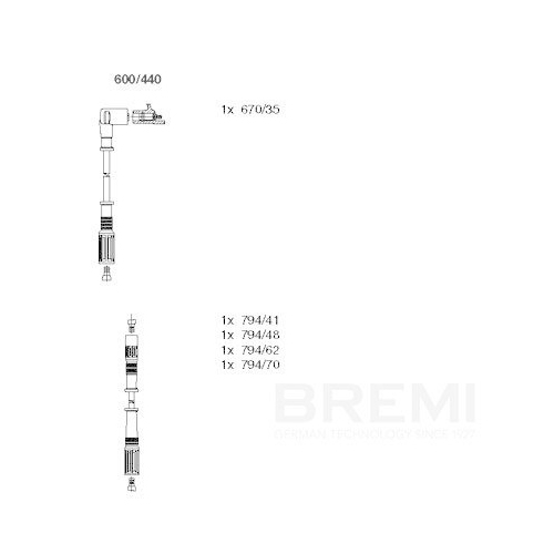 BREMI Z&uuml;ndleitungssatz 600/440