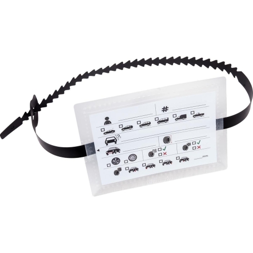 50 Rad-/Reifenanh&auml;nger, inkl Fixierband und Etiketten DINA6 quer 110cm Werkstatt