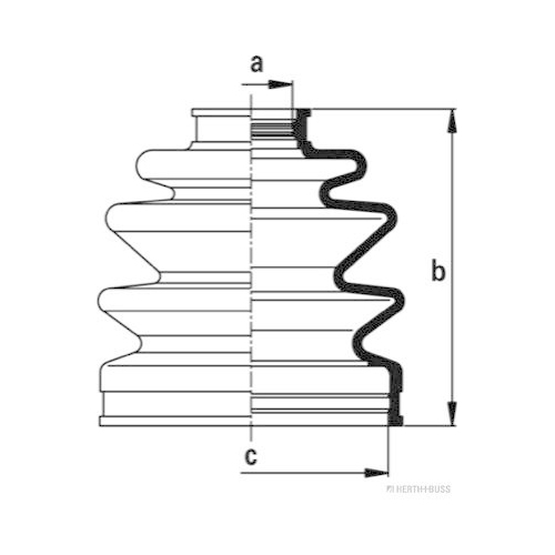 HERTH+BUSS JAKOPARTS Faltenbalgsatz, Antriebswelle J2863020