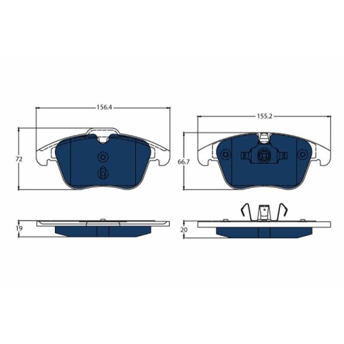 TRW Bremsbelagsatz, Scheibenbremse ELECTRIC BLUE GDB1683BTE