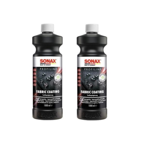2x SONAX PROFILINE FabricCoating 1 Liter Textilimprägnierung Cabrio Sitze Zelte