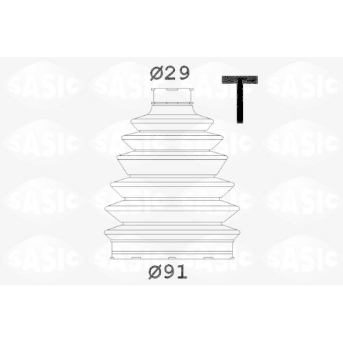 SASIC Faltenbalgsatz, Antriebswelle