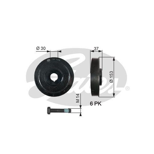 GATES Riemenscheibe, Kurbelwelle DriveAlign&trade; TVD1006A