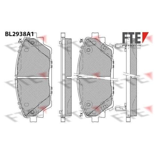 FTE Bremsbelagsatz, Scheibenbremse 9011182