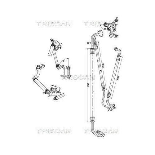 TRISCAN Hochdruck-/Niederdruckleitung, Klimaanlage 9010 24003