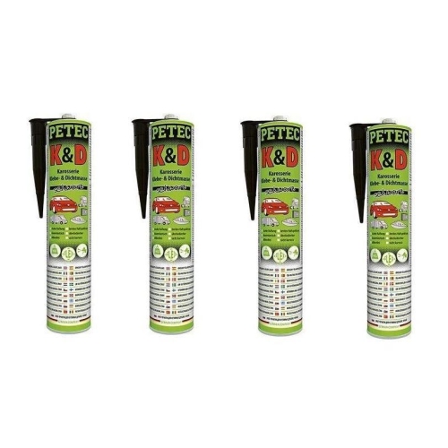 4x Karosseriekleber Klebe- und Dichtmasse 310ml schwarz Petec 94730