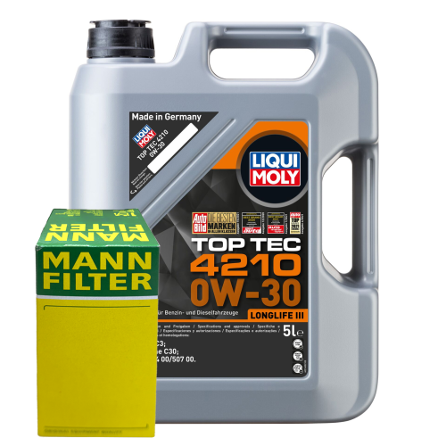 Liqui Moly Top Tec 4210 Motoröl 0W-30 5-Liter 21605 + Ölfilter Mann Satz Set Kit