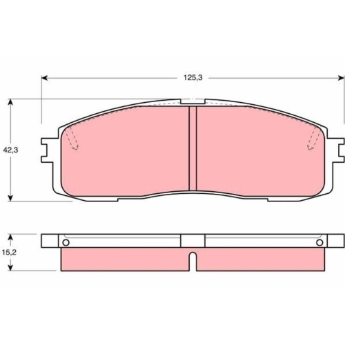 TRW Bremsbelagsatz, Scheibenbremse GDB872