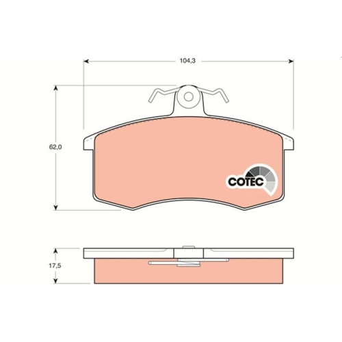 TRW Bremsbelagsatz, Scheibenbremse COTEC GDB469