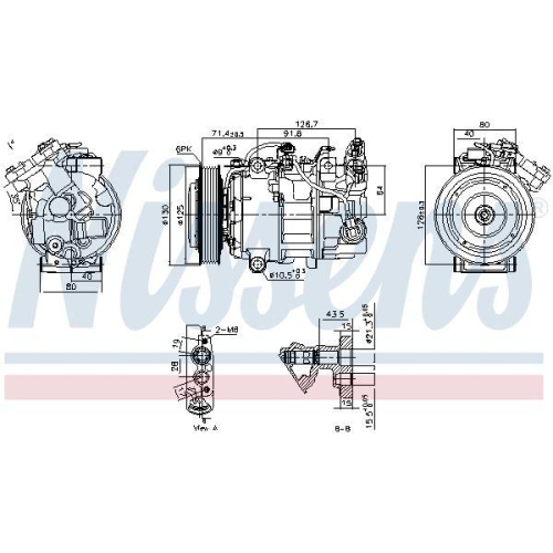 NISSENS Kompressor, Klimaanlage ** FIRST FIT ** 890763