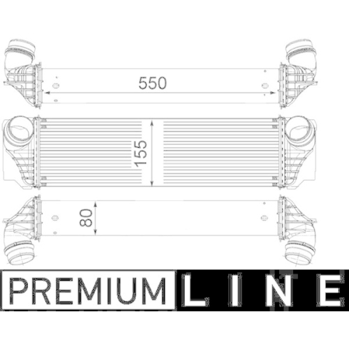 MAHLE Ladeluftkühler BEHR *** PREMIUM LINE *** CI 183 000P