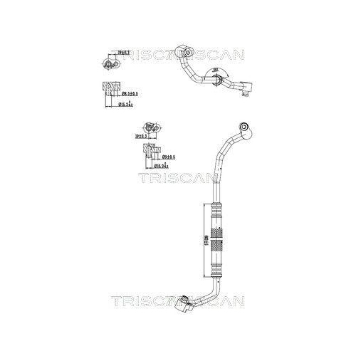TRISCAN Hochdruck-/Niederdruckleitung, Klimaanlage 9010 29024