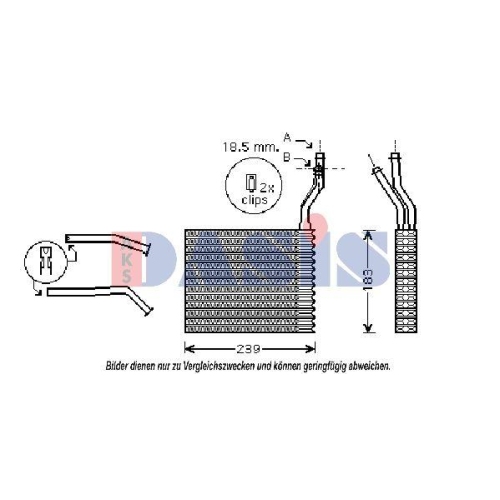 AKS DASIS W&auml;rmetauscher, Innenraumheizung 096007N