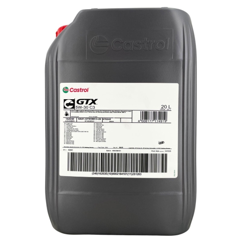Motor&ouml;l Motoren&ouml;l CASTROL GTX 5W-30 C3 - 20 Liter Kanister 16203E