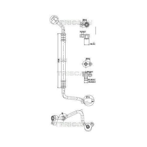 TRISCAN Hochdruck-/Niederdruckleitung, Klimaanlage 9010 16012