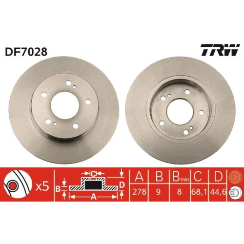 TRW Bremsscheibe DF7028