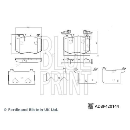 BLUE PRINT Bremsbelagsatz, Scheibenbremse ADBP420144