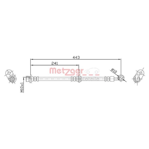 METZGER Bremsschlauch 4115189