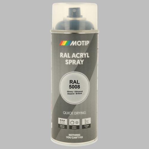 MOTIP Lack RAL 5008 graublau hochglanz 400 ml 07168