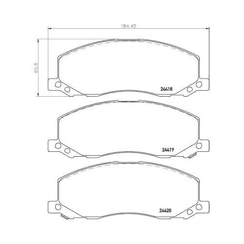 DON Bremsbelagsatz, Scheibenbremse PCP1963