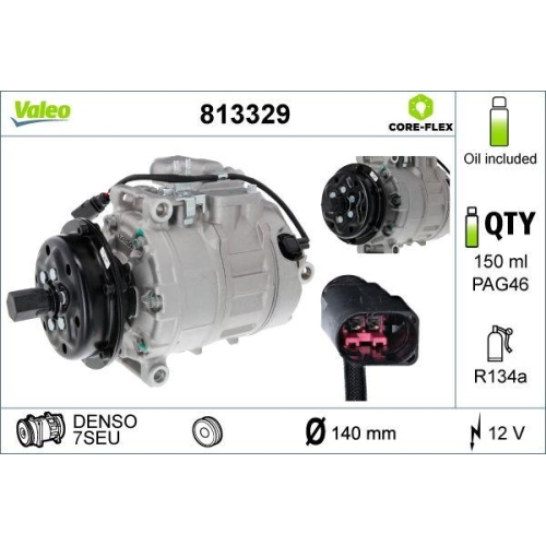 VALEO Kompressor, Klimaanlage VALEO CORE-FLEX 813329