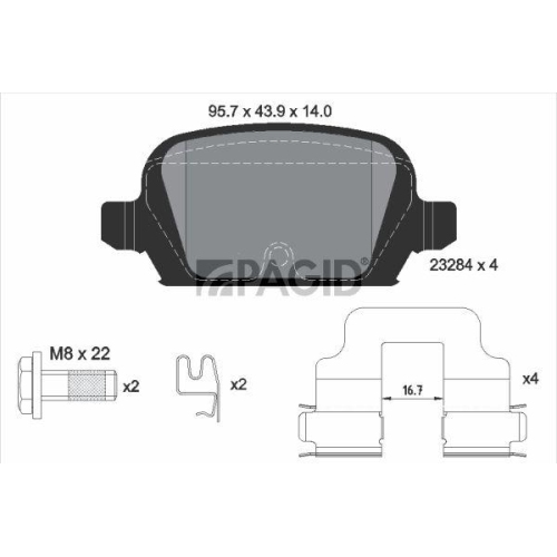 PAGID Bremsbelagsatz, Scheibenbremse T5143N