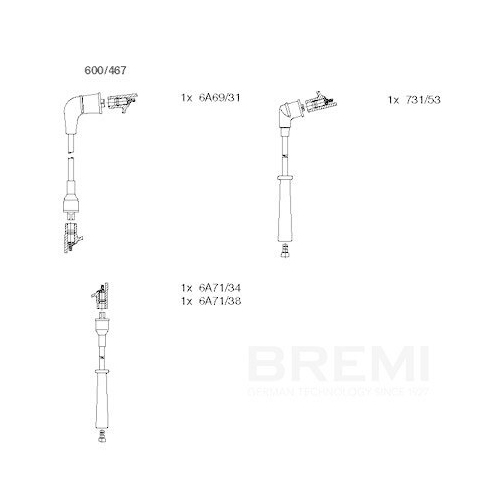 BREMI Z&uuml;ndleitungssatz 600/467