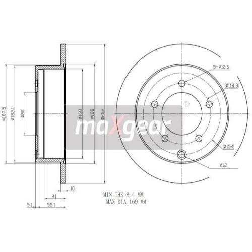 MAXGEAR Bremsscheibe 19-2389