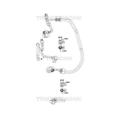 TRISCAN Hochdruck-/Niederdruckleitung, Klimaanlage 9010 16052