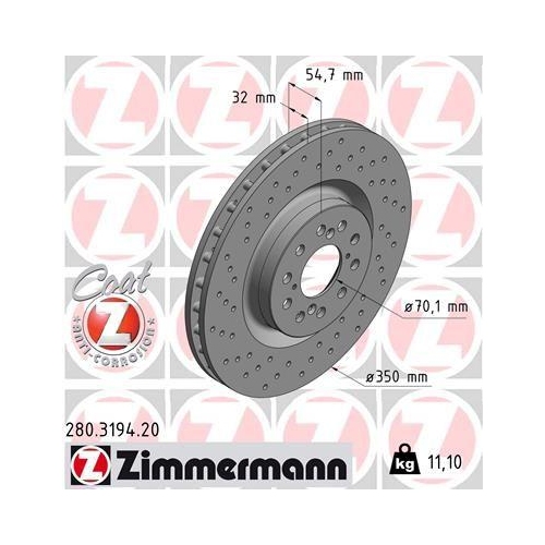 ZIMMERMANN Bremsscheibe COAT Z 280.3194.20